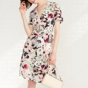 Amour Vert Wrap Coral Dress in Windsor Floral